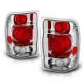 Amerilite Chrome Replacement Brake Tail Lights Set For 98-00 Ford Ranger Passenger And Driver Side