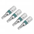 Uxcell 4pcs 25mm Long 1 4 Hex Shank Ts20 Security Star High Quantity Screwdriver Bits S2 Alloy Steel