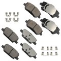 Ceramic Brake Pad Set 8pcs Front And Rear For Hyundai Santa Fe 2 0l 4l 2019 2020 D2198 D2199 