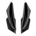 Qiilu Motorcycle Winglet 1 Pair Universal Abs Aerodynamic Wing Kit Fit For Ducati Honda Kawasaki Black