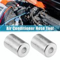 Uxcell 20pcs Car Aluminum Cylindrical Air Conditioner Pipe Joint Fitting Sleeve 9mm 20mm Hole Dia