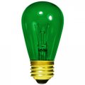 Halco 9054 11 Watt Light Bulb S14 Transparent Green 3 000 Life Hours 130 Volt 