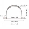 Uxcell M100 Rigid Pipe Strap 2 Holes 304 Stainless Steel Tension Tube Clip Clamp 4pcs