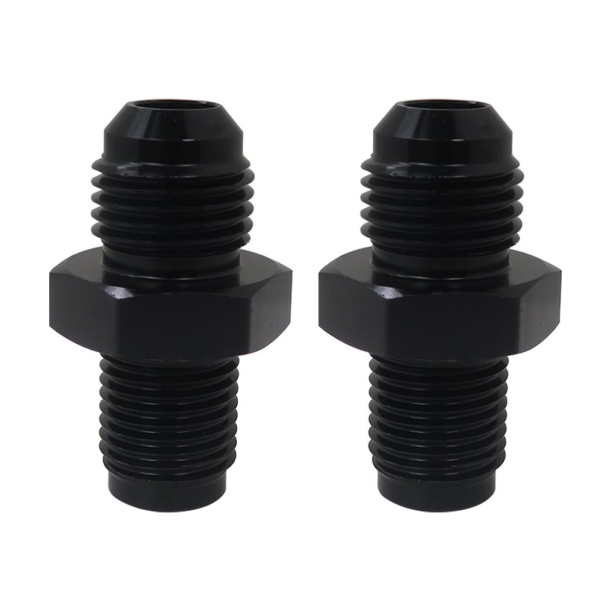 2 Pcs 6an To 1 2-20 Inverted Flare Transmission And Radiator Fitting Black Upgraded