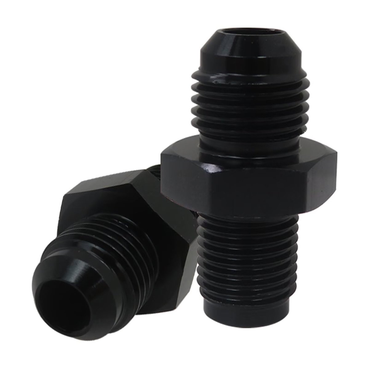 2 Pcs 6an To 1 2-20 Inverted Flare Transmission And Radiator Fitting Black Upgraded