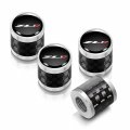 Ipick Image For Chevrolet Camaro Zl1 Logo In Black On Real Carbon Fiber Barrel Silver Aluminum Tire Valve Stem Caps