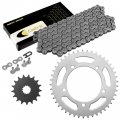 Drive Chain And Sprockets Kit For Suzuki Gsx R750 2006 To 2010 Includes 17 Tooth Front 45 Rear Sprocket 120 Link