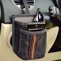 High Road Air Vent Mount Car Cell Phone Holder With Soft Lined Back Pocket And Front Mesh Storage 