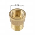 Uxcell Brass Threaded Pipe Fitting G1 2 Male X Female Hex Bushing Adapter 28mm Length