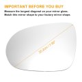 Car Rearview Left Driver Side Mirror Glass Replacement W Backing Plate Heated White For Kia Sorento 2015-2020