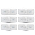 Rv 12v Led Interior Ceiling Dome Light Warm 2833k 3 Way Switch White 11 5 X 4 In 6 Pack Lum-icl98l-6 