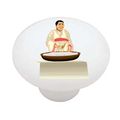 Asian Rice Cooker Decorative High Gloss Ceramic Drawer Knob 