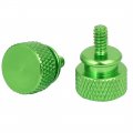 Uxcell Computer Pc Case 6 -32 Fully Threaded Knurled Thumb Screws Green 10pcs