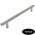 10 Pcs 224mm8 8inch Hole Centers Stainless Steel Kitchen Cabinet Door Handles And Pulls Knobs Length 288mm11-1 2inch Brushed 