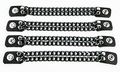 Double Black Chain Bikers Vest Extender For Mc Jacket Real Leather Snaps 4 Inch Long 