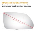 Car Rearview Right Passenger Side Mirror Glass Replacement W Backing Plate Aspherical Heated White For Skoda Octavia 2004-2008