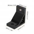 Uxcell 2set 90 Degree Angle Aluminum Profile Corner Bracket Brace Joint Connectors For 4040 Series With Bolts Nuts Black