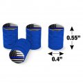 Thin Blue Line American Flag Tire Rim Wheel Aluminum Valve Stem Caps