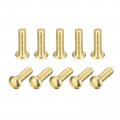 Uxcell Brass Machine Screws M3x10mm Phillips Pan Head Fastener Bolts For Furniture Office Equipment Electronics 12pcs