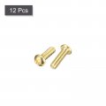 Uxcell Brass Machine Screws M3x10mm Phillips Pan Head Fastener Bolts For Furniture Office Equipment Electronics 12pcs