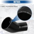 X Autohaux 1 Set 45 Degree 3 0 Inch To 4 Id 4ply Car Elbow Reducer Silicone Hose Coupler Intercooler Tube Intake Piping With