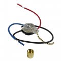 Hqrp Ceiling Fan Switch Compatible With Zing Ear Ze-110 Harbor Breeze 3-way 3-wire Pull Chain Light 3 Pre-installed Wires Ul
