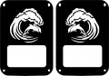 Jeeptails Tropical Dolphins In Waves Tail Lamp Light Covers Halogen For Jeep Wrangler 2007-2018 