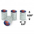 Superman Super Dad Shield Logo Tire Rim Wheel Aluminum Valve Stem Caps