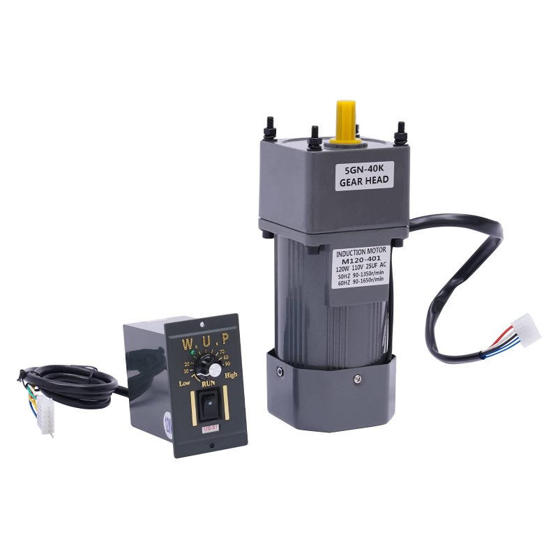 110v 40k Ac Gear Motor Electric 120w Variable Speed Reduction Controller Adjustable High Torque Synchronous Reducer Reversible