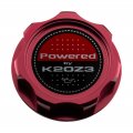 Vms Racing Red Oil Cap With Powered By K20z3 Emblem In Cnc Machined Billet Aluminum Compatible Honda Civic Si Acura Csx Type S