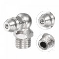 Uxcell Nickel-plated Iron 90 Degree Grease Fitting M8 X 1mm Thread Hydraulic Accessories 20pcs