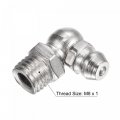 Uxcell Nickel-plated Iron 90 Degree Grease Fitting M8 X 1mm Thread Hydraulic Accessories 20pcs