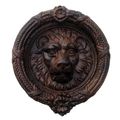 Lions Head Door Knocker Cast Iron Rustic Antique Brown 