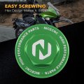 Nicecnc Green Engine Oil Filler Cap Cover Plug Compatible With Kawasaki Klr650 2007-2018 Klx110l 2010-2021 Klx110 2002-2021