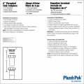 Plumb Pak Pp15-6w Sink Strainer Tailpiece With 1-1 2 In Dia X 6 L Threaded Plastic