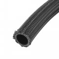 X Autohaux 5ft 10an Fuel Hose An10 5 8 Universal Braided Nylon Stainless Steel Cpe Oil Gas Line Black