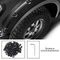 Fender Flares Screw Bolt Hardware Kit Set For Universal Car Models Black Iron Hex Round Head Fasteners Zinc Galvanized Finish