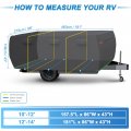 Uxcell Waterproof Pop-up Camper Trailer Cover Fits 12 -14 Rv Anti-uv With 3 2 Straps And Air Vents Protection For Motorhome