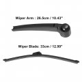 X Autohaux 13inch Rear Windshield Wiper Blade Arm Set For Skoda Fabia 2007 2008 2009 2010 2011 2012 2013