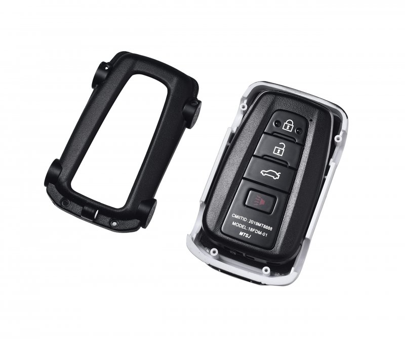Car Shaped Key Fob Cover For 2019 2024 Toyota Camry Corolla Rav4 Highlander Avalon C Hr Gt86 Prius Smart Remote Shell White Abs