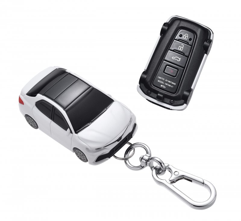 Car Shaped Key Fob Cover For 2019 2024 Toyota Camry Corolla Rav4 Highlander Avalon C Hr Gt86 Prius Smart Remote Shell White Abs