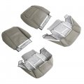 Wflnhb Artificial Leather Front Driver And Passenger Side Bottom Top Lean Back Seat Cover Grey Replacement For 1995-1999 Chevy