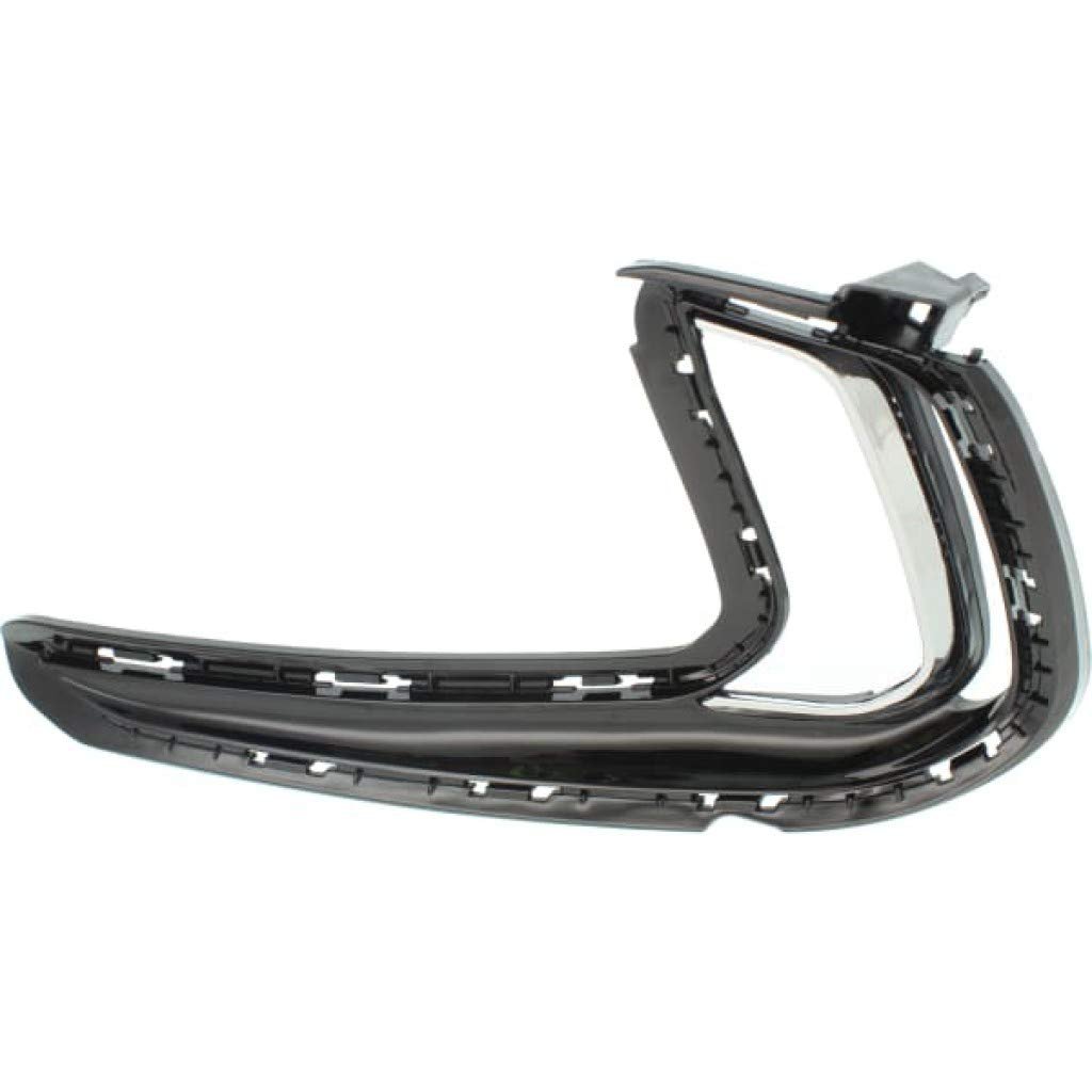 Hyundai Elantra Bumper Trim 2017 2018 Driver Side Front Molding Chrome Cover Hole With Daytime Running Light Hy1038126