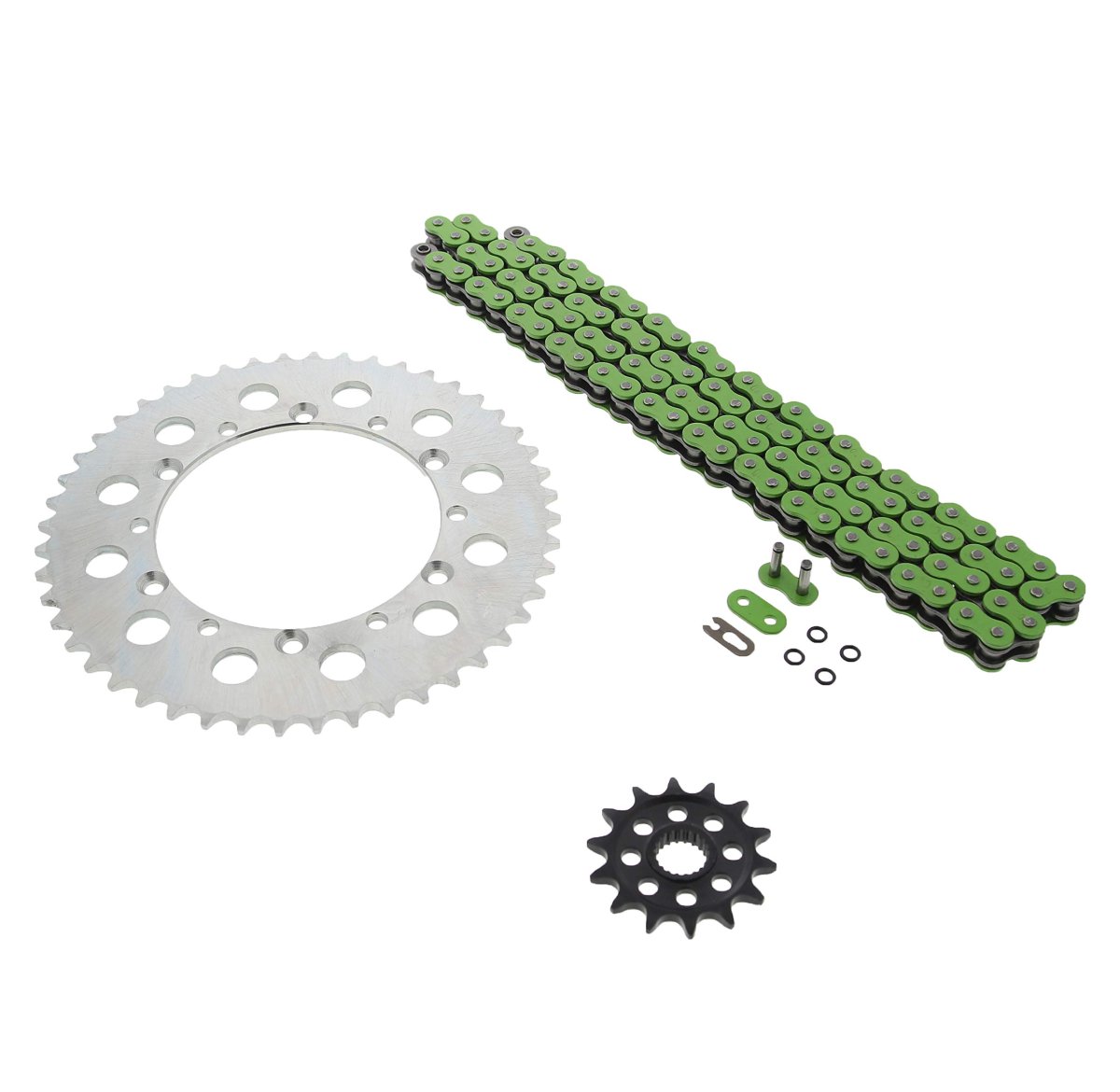 2006-2014 Fits Kawasaki Kx250f 250 F Green O Ring Chain Sprocket Silver 14 48 114l