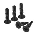 10 X 5 8 Sheet Metal Screws 100pcs Black Oxide 410 Stainless Steel Flat Head Phillips Drive Self Drilling 