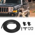 X Autohaux Front Windshield Washer Nozzles Kit For Jeep Commander 2 Meters Hose With 2pcs Connectors Replaces 55157319aa