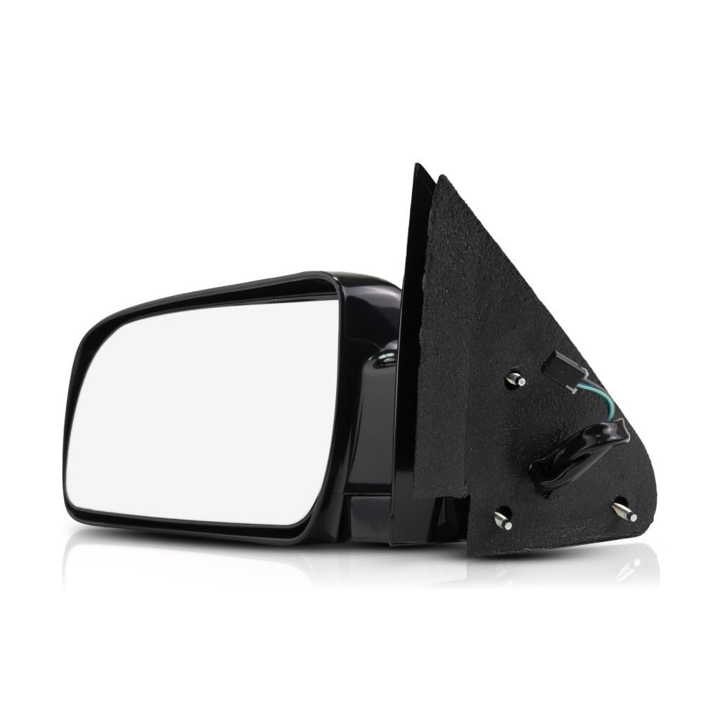 Driver Side Door Mirror For Chevy C1500 K1500 1990 To 1998 Power Adjustment Non Heated Foldaway Black Housing Replaces