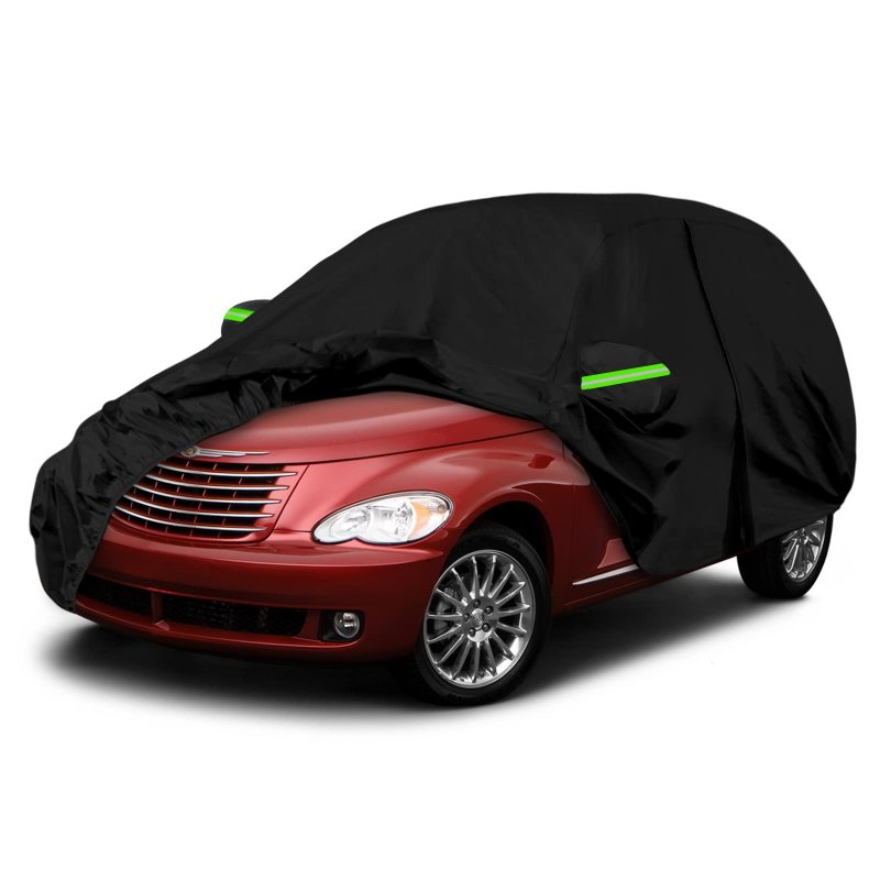 Waterproof All Weather Car Cover For 2001 2010 Chrysler Pt Cruiser 6 Layers With Cotton Liner Zipper Door And Windproof Bands