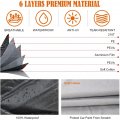 Waterproof All Weather Car Cover For 2001 2010 Chrysler Pt Cruiser 6 Layers With Cotton Liner Zipper Door And Windproof Bands