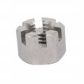 Uxcell 3pcs M10x1 5mm 304 Stainless Steel Hex Hexagon Slotted Castle Nut Silver Tone